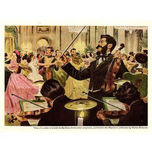 Magnavox print ad color National Geographics Jan 1945 11x7 5/8" Waltz War Bond